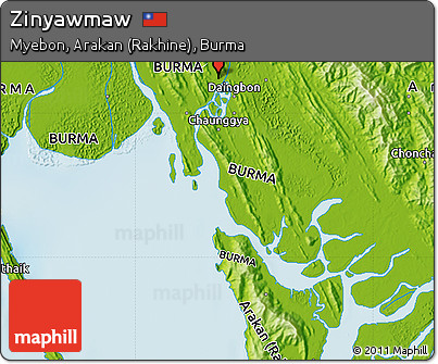 Physical Map of Zinyawmaw