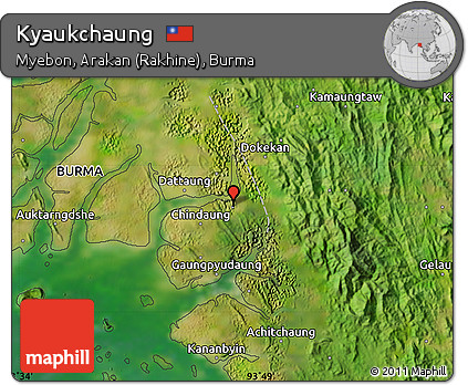 Satellite Map of Kyaukchaung