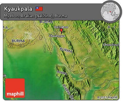 Satellite Map of Kyaukpala