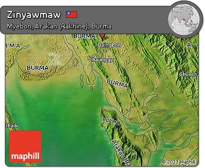 Satellite Map of Zinyawmaw