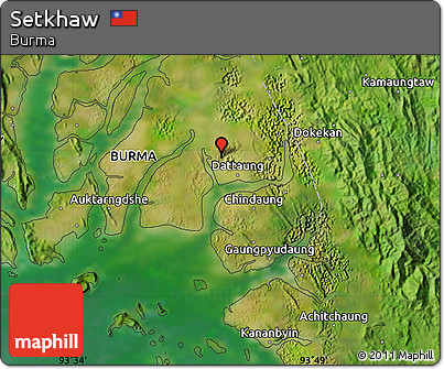 Satellite Map of Setkhaw