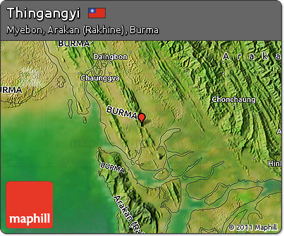 Satellite Map of Thingangyi