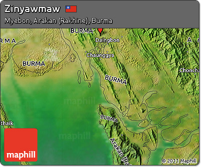 Satellite Map of Zinyawmaw