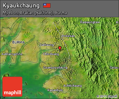 Satellite Map of Kyaukchaung