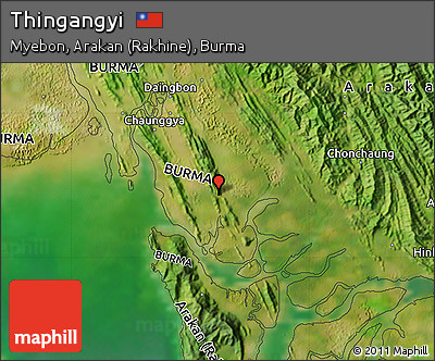 Satellite Map of Thingangyi