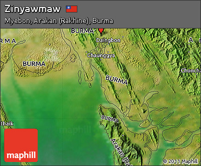 Satellite Map of Zinyawmaw