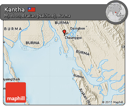 Shaded Relief Map of Kantha