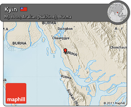 Shaded Relief Map of Kyin