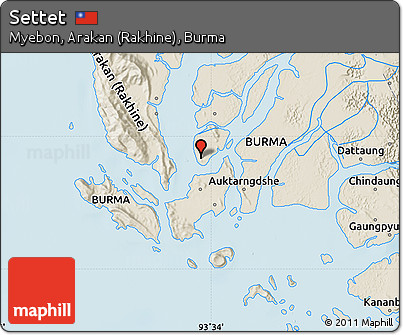 Shaded Relief Map of Settet