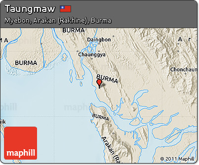 Shaded Relief Map of Taungmaw