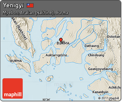 Shaded Relief Map of Yenigyi
