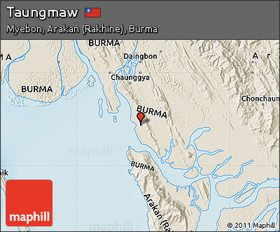 Shaded Relief Map of Taungmaw