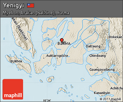 Shaded Relief Map of Yenigyi