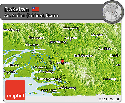 Physical Panoramic Map of Dokekan