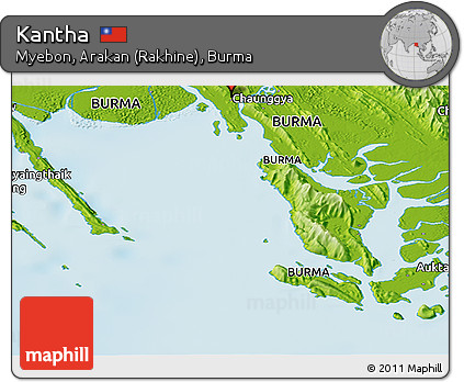 Physical Panoramic Map of Kantha