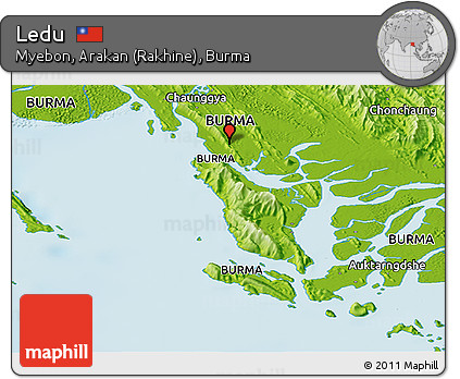 Physical Panoramic Map of Ledu