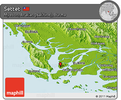 Physical Panoramic Map of Settet