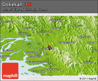 Physical Panoramic Map of Dokekan