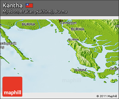 Physical Panoramic Map of Kantha
