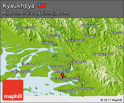 Physical Panoramic Map of Kyaukhpya