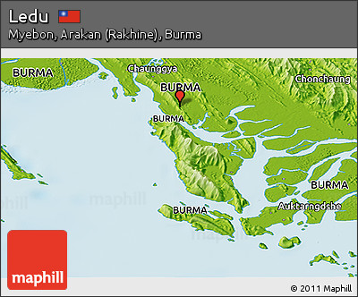 Physical Panoramic Map of Ledu