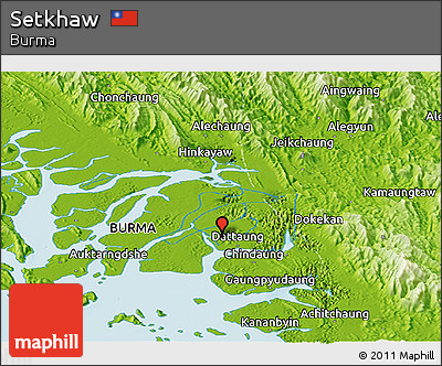 Physical Panoramic Map of Setkhaw