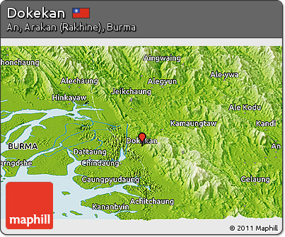 Physical Panoramic Map of Dokekan