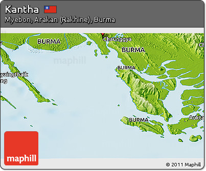 Physical Panoramic Map of Kantha