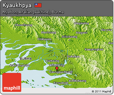 Physical Panoramic Map of Kyaukhpya