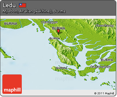 Physical Panoramic Map of Ledu
