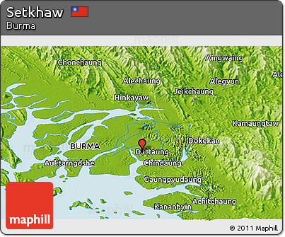Physical Panoramic Map of Setkhaw