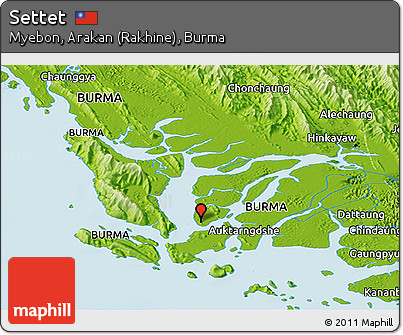 Physical Panoramic Map of Settet