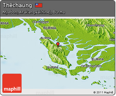 Physical Panoramic Map of Thēchaung