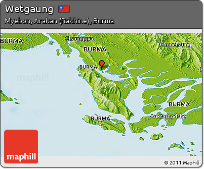 Physical Panoramic Map of Wetgaung