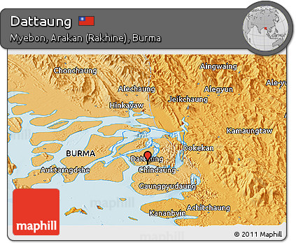 Political Panoramic Map of Dattaung