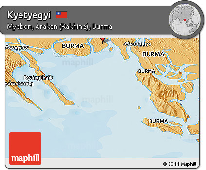 Political Panoramic Map of Kyetyegyi