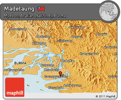 Political Panoramic Map of Madetaung
