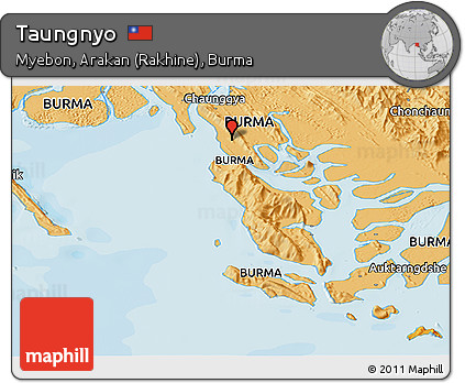 Political Panoramic Map of Taungnyo