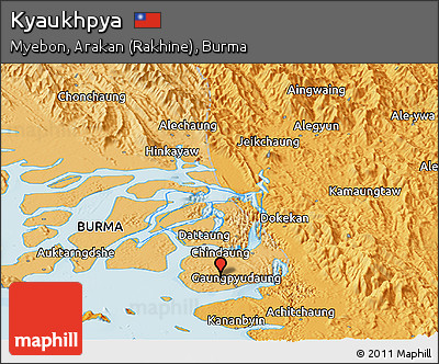 Political Panoramic Map of Kyaukhpya