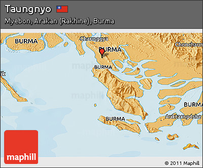 Political Panoramic Map of Taungnyo