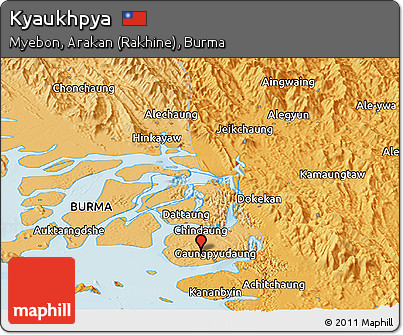 Political Panoramic Map of Kyaukhpya