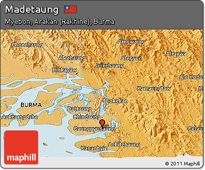 Political Panoramic Map of Madetaung