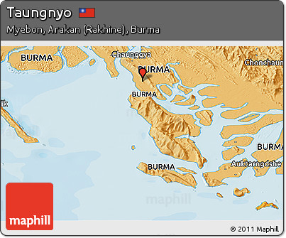 Political Panoramic Map of Taungnyo