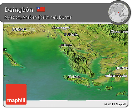 Satellite Panoramic Map of Daingbôn