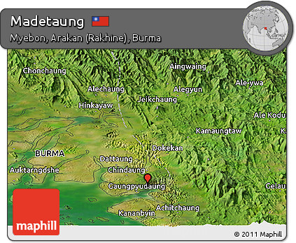Satellite Panoramic Map of Madetaung