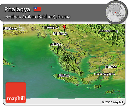 Satellite Panoramic Map of Phalagya