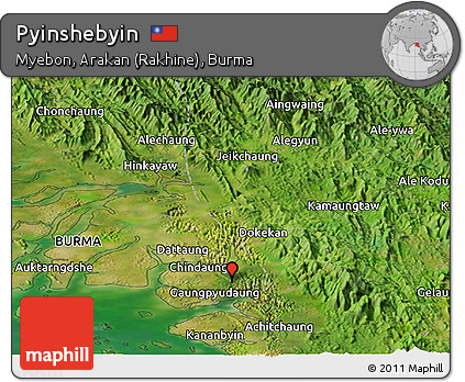 Satellite Panoramic Map of Pyinshebyin