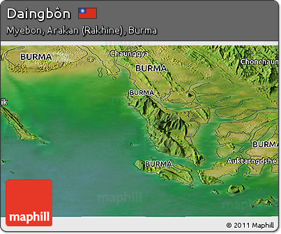 Satellite Panoramic Map of Daingbôn