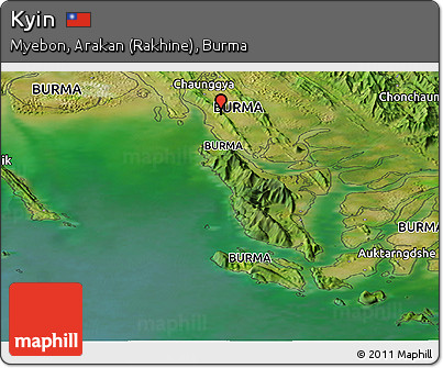 Satellite Panoramic Map of Kyin