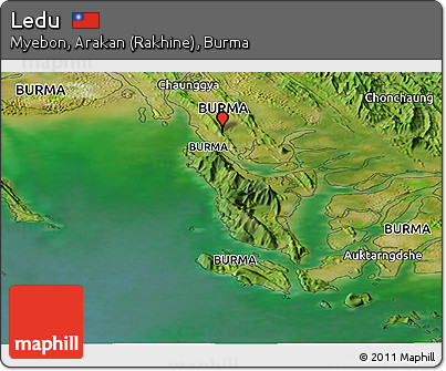 Satellite Panoramic Map of Ledu